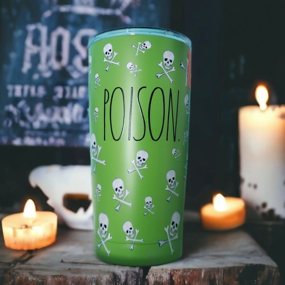 Rae Dunn Halloween "Poison" Stainless Steel Travel Mug/Tumbler